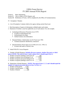 USDA Forest Service FY 2003 Annual FOIA Report