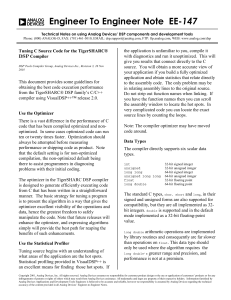 147 a Technical Notes on using Analog Devices’ DSP components and development...