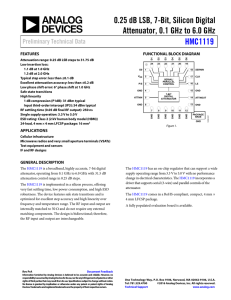 0.25 dB LSB, 7-Bit, Silicon Digital HMC1119 Preliminary Technical Data