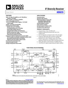 IF Diversity Receiver AD6655 Data Sheet FEATURES