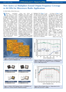 V New Active x2 Multipliers Extend Output Frequency Coverage PRODUCT FEATURE