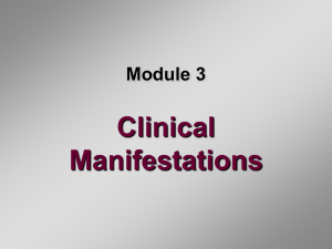 Clinical Manifestations Module 3
