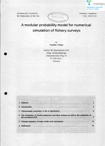 • A modular probability model for numerical simulation of fishery surveys
