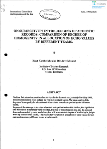 ON SUBJECTIVITY IN THE JUDGING OF ACOUSTIC