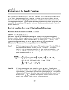 Derivatives of the Benefit Functions