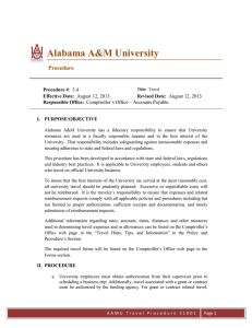 Alabama A&amp;M University Procedure Procedure #