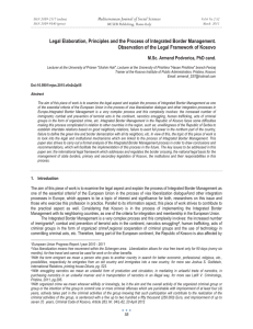 Legal Elaboration, Principles and the Process of Integrated Border Management.