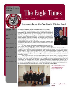 The Eagle Times Commanders Corner: Wear Your Integrity With Your Awards