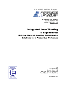 Integrated Lean Thinking &amp; Ergonomics:  An MHIA White Paper