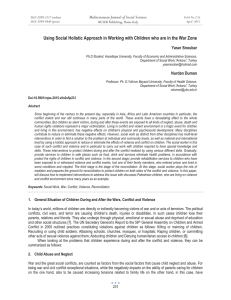 Using Social Holistic Approach in Working with Children who are... Mediterranean Journal of Social Sciences Yaser Snoubar MCSER Publishing, Rome-Italy