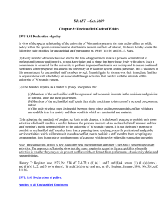 DRAFT  - Oct. 2009 Chapter 8: Unclassified Code of Ethics