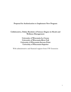 Proposal for Authorization to Implement New Program