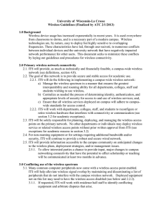 University of  Wisconsin-La Crosse Wireless Guidelines (Finalized by ATC 2/1/2013)