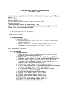 (Draft) Graduate Curriculum Committee Minutes December 4, 2012