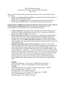 2015-2016 Salary Equity Plan Developed by: Promotion, Tenure, and Salary Committee