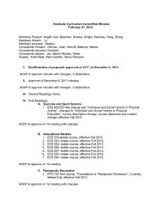 Graduate Curriculum Committee Minutes February 21, 2012