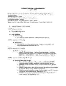 Graduate Curriculum Committee Minutes April 3, 2012