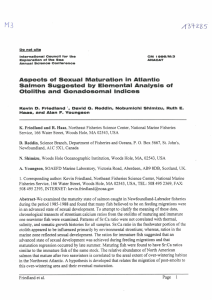 Aspects of  Sexual Maturation in Atlantic Otoliths and Gonadosomal Indices