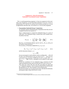 Assignment 8: A Bit of Programming: Nonbonded Versus Bonded Energy Computations