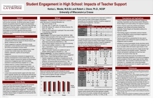 • Factors of teacher support did predict cognitive engagement; Participants.