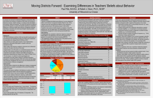 Moving Districts Forward:  Examining Differences in Teachers’ Beliefs about...  Paul Fitts, M.S.Ed., &amp; Robert J. Dixon, Ph.D., NCSP