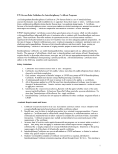 UW-Stevens Point Guidelines for Interdisciplinary Certificate Programs