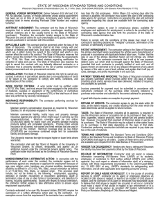 STATE OF WISCONSIN STANDARD TERMS AND CONDITIONS