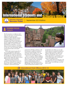 International Students and Scholars Office September 2013 Edition Student FocuS