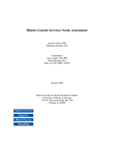 Illinois Genetic Services Needs Assessment