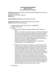 Grad Council Meeting Minutes January 30, 2015 Members Present