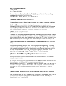 UW-L Grad Council Meeting Feb 20, 2015 – 11 a.m., 325 GMH 10