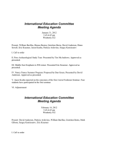 International Education Committee Meeting Agenda