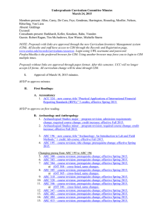 Undergraduate Curriculum Committee Minutes March 24, 2015