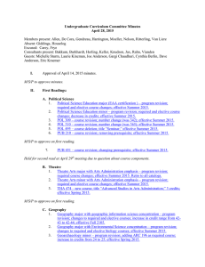 Undergraduate Curriculum Committee Minutes April 28, 2015