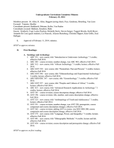 Undergraduate Curriculum Committee Minutes February 25, 2014