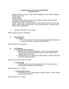 Undergraduate Curriculum Committee Minutes February 26, 2013