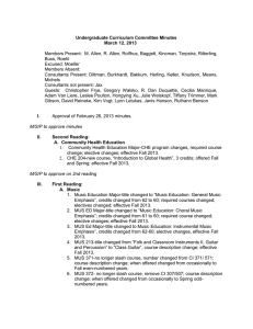 Undergraduate Curriculum Committee Minutes March 12, 2013