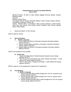 Undergraduate Curriculum Committee Minutes April 9, 2013