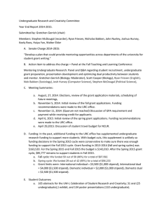 Undergraduate Research and Creativity Committee Year End Report 2014-2015.