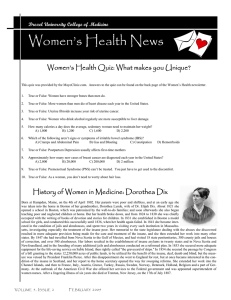 Women’s Health News Women’s Health Quiz: What makes you Unique?