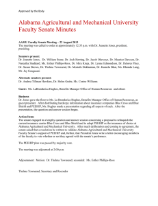 Alabama Agricultural and Mechanical University Faculty Senate Minutes