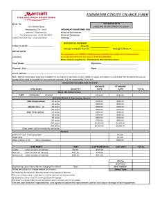 EXHIBITOR UTILITY CHARGE FORM