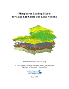 Phosphorus Loading Model for Lake Eau Claire and Lake Altoona