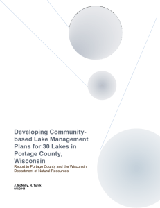 Developing Community- based Lake Management Plans for 30 Lakes in Portage County,