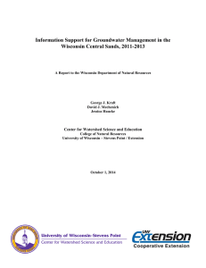 Information Support for Groundwater Management in the Wisconsin Central Sands, 2011-2013