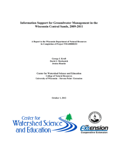 Information Support for Groundwater Management in the Wisconsin Central Sands, 2009-2011