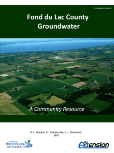 Fond du Lac County Groundwater A Community Resource