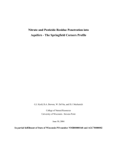 Nitrate and Pesticide Residue Penetration into