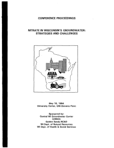 CONFERENCE  PROCEEDINGS NITRATE IN  WISCONSIN'S  GROUNDWATER: