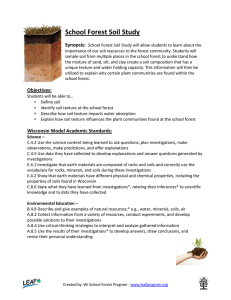 School Forest Soil Study Synopsis: